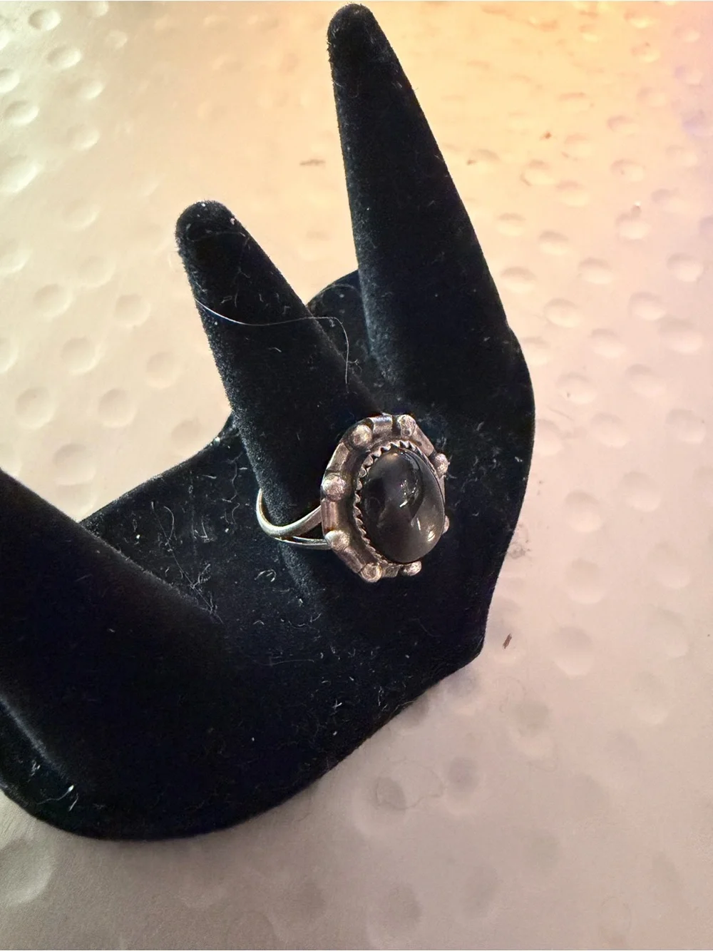Southwest Black Onyx Oval Statement Ring